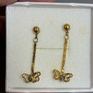 Dangle butterfly earrings